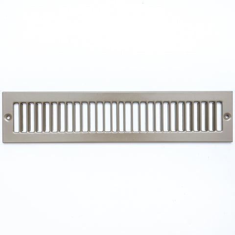 airgrilles 2" x 14" toe kick register grille   vent cover   outer dimensions: 3.5" x 15.5"   brown hnd-tgs-br-2x14  - 1