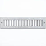 2" x 12" [Duct Opening Size] Toe Kick Register Grille | Vent Cover  | Outer Dimensions: 3.5" X 13.5" | Gray