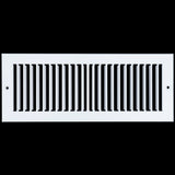 4" x 12" [Duct Opening Size] Toe Kick Register Grille | Vent Cover  | Outer Dimensions: 5.5" X 13.5" | White