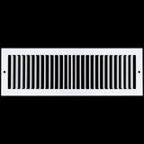 4" x 14" [Duct Opening Size] Toe Kick Register Grille | Vent Cover  | Outer Dimensions: 5.5" X 15.5" | White