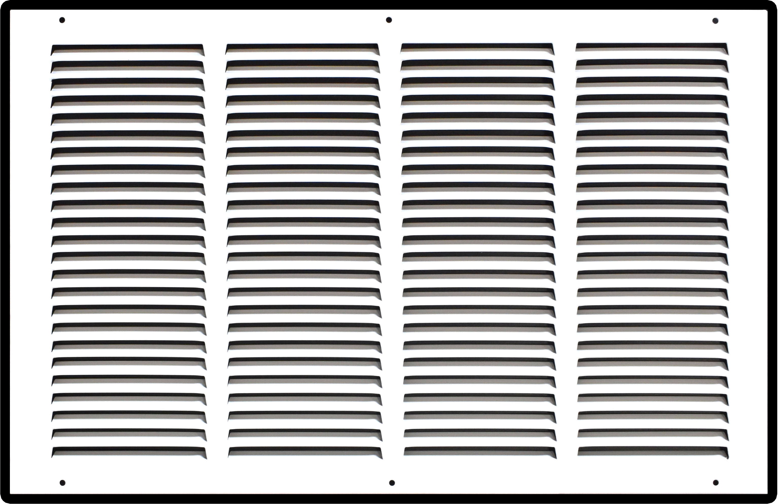 airgrilles 20" x 12" duct opening   hd steel return air grille for sidewall and ceiling 7hnd-flt-rg-wh-20x12 038775640732 - 1