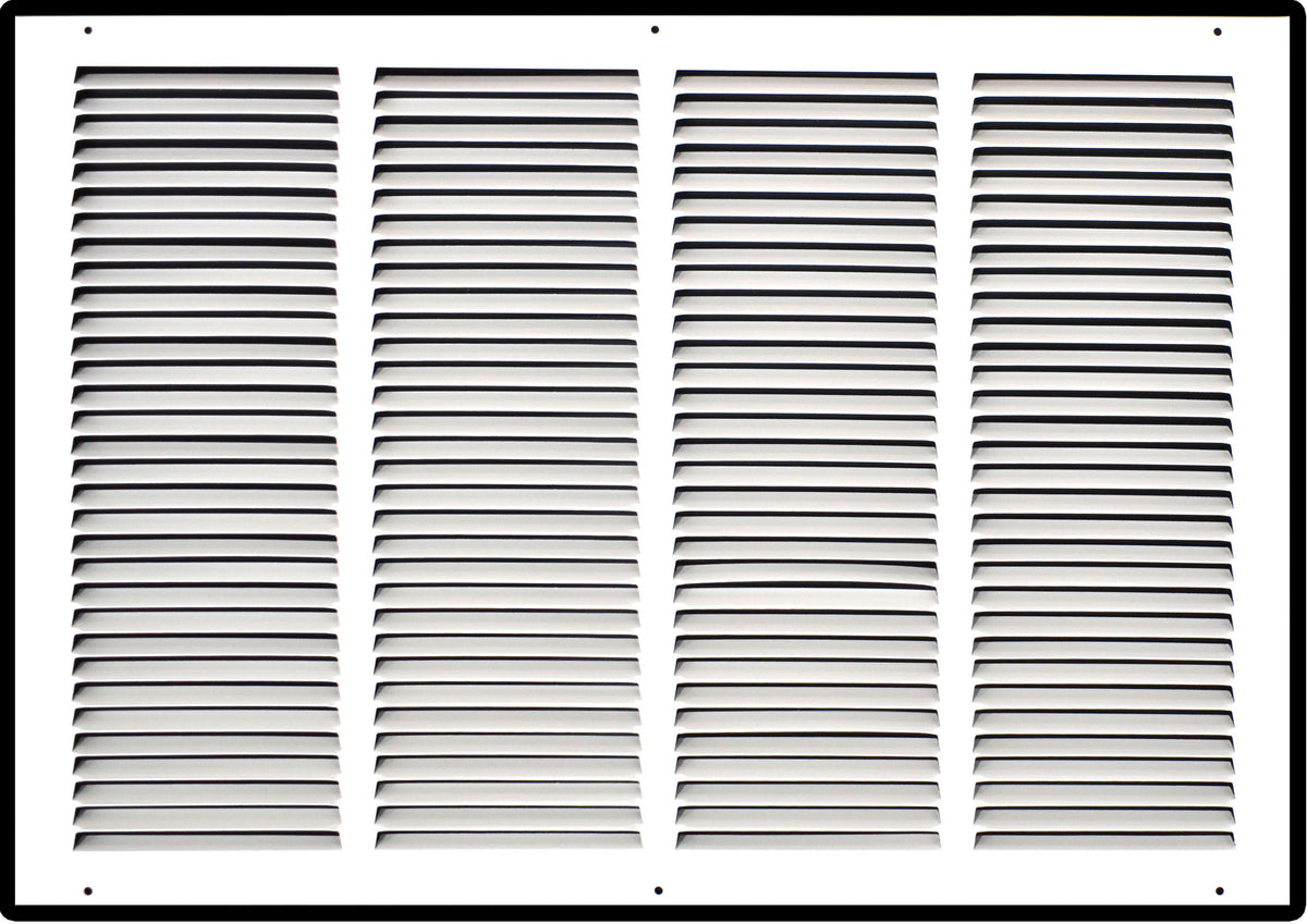 airgrilles 24" x 16" duct opening   hd steel return air grille for sidewall and ceiling 7hnd-flt-rg-wh-24x16 038775640688 - 1