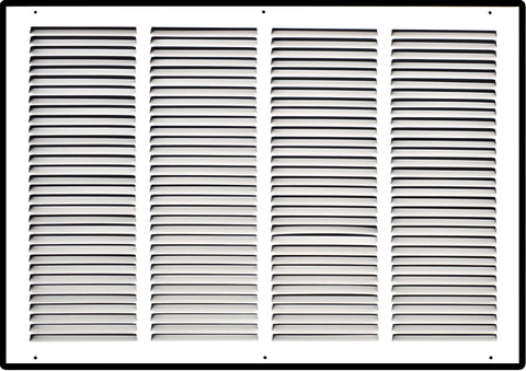 airgrilles 24" x 16" duct opening   hd steel return air grille for sidewall and ceiling 7hnd-flt-rg-wh-24x16 038775640688 - 1