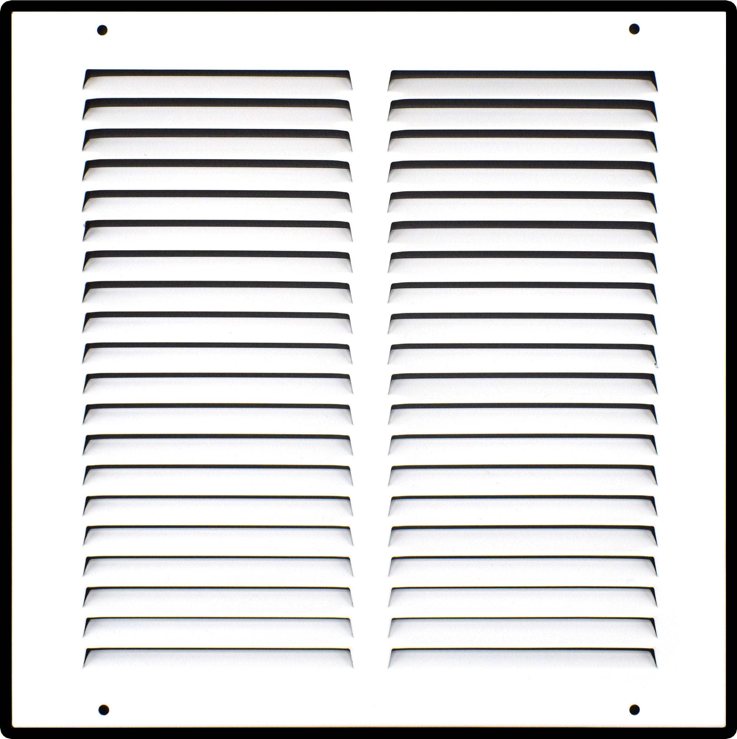 airgrilles 10" x 10" duct opening - hd steel return air grille for sidewall and ceiling 7hnd-flt-rg-wh-10x10 038775640626 - 1
