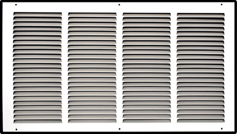 airgrilles 24" x 12" duct opening   hd steel return air grille for sidewall and ceiling 7hnd-flt-rg-wh-24x12 038775640411 - 1