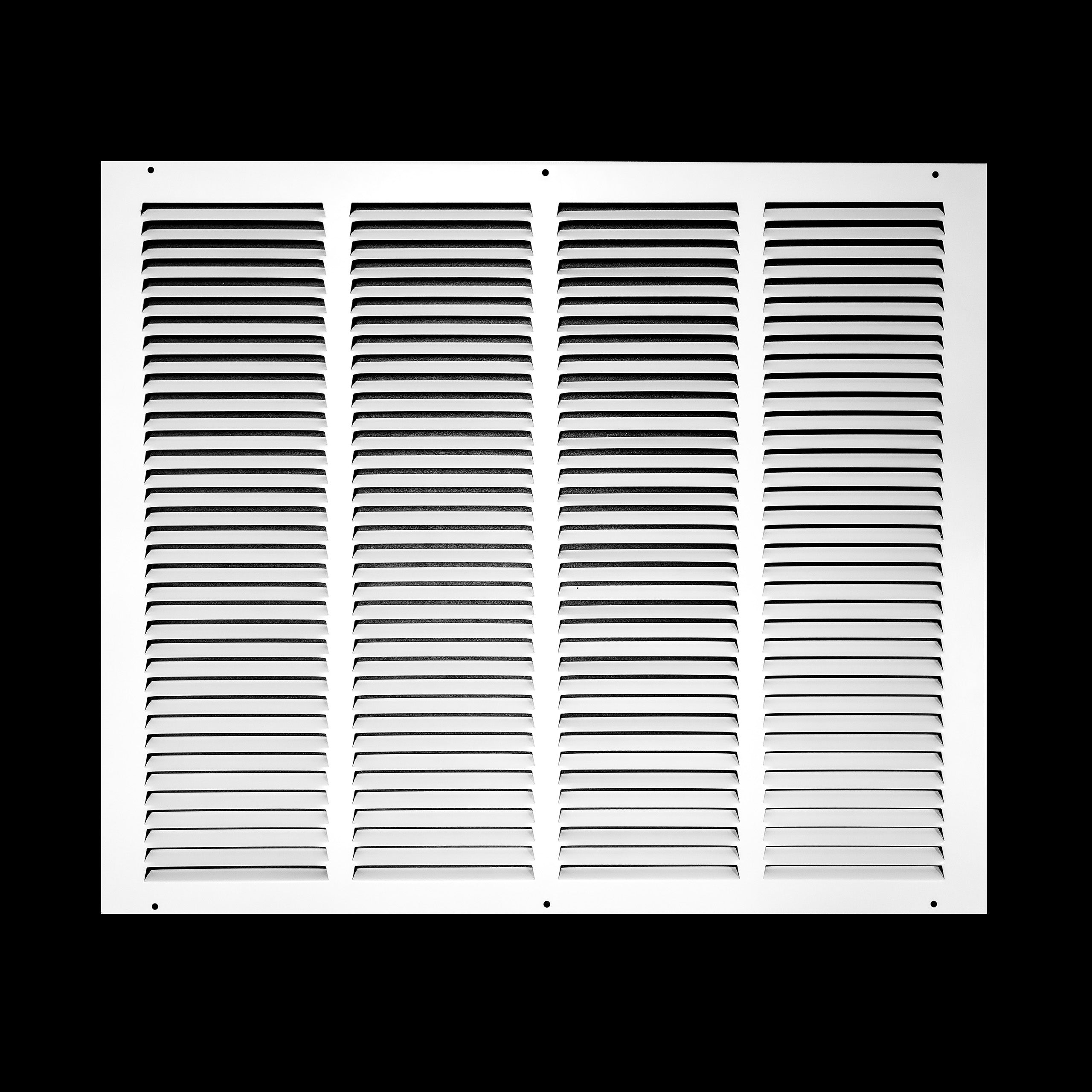 airgrilles 22" x 18" duct opening   hd steel return air grille for sidewall and ceiling 7hnd-flt-rg-wh-22x18 038775640862 - 1