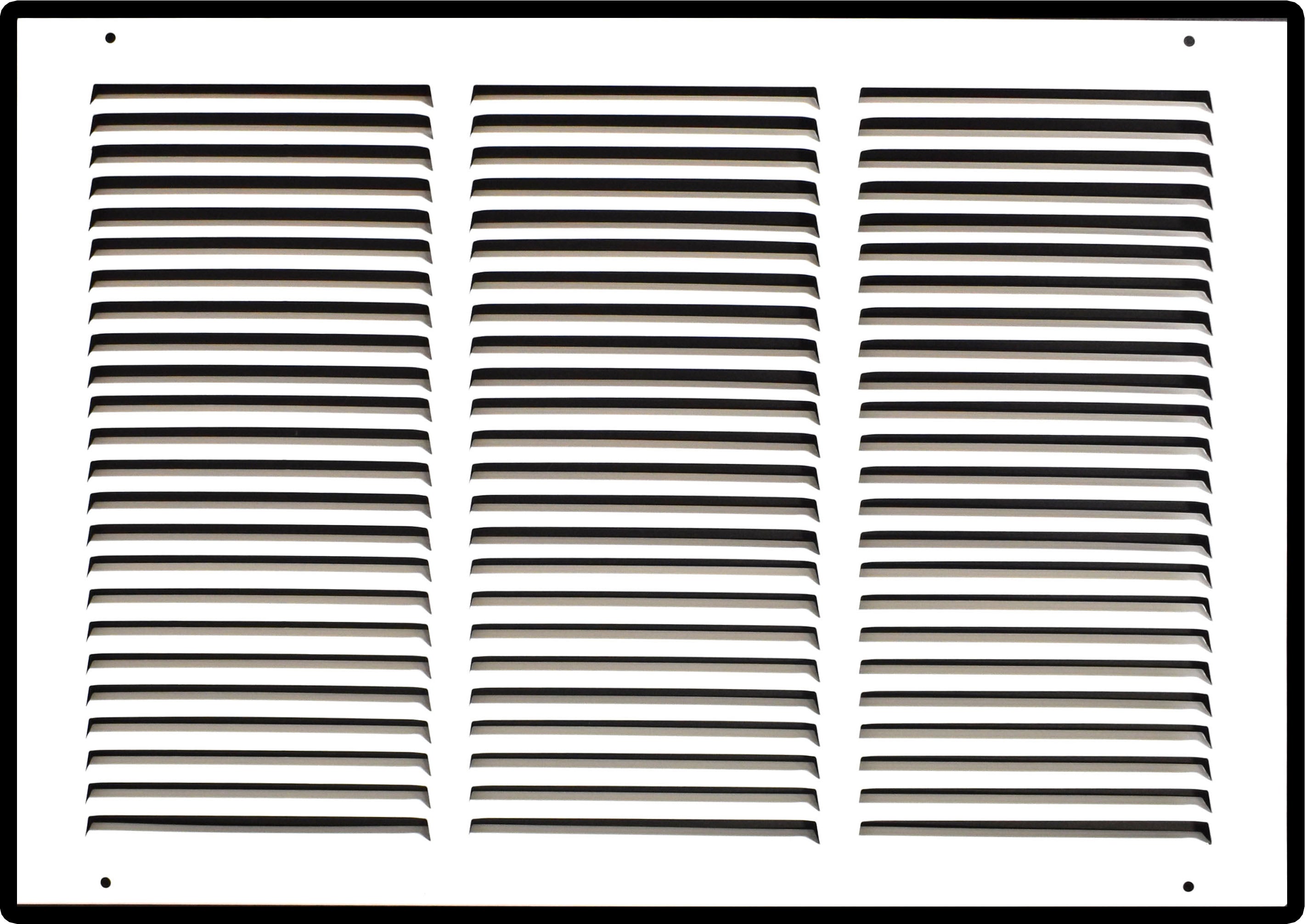 airgrilles 18" x 12" duct opening   hd steel return air grille for sidewall and ceiling 7hnd-flt-rg-wh-18x12 038775640640 - 1