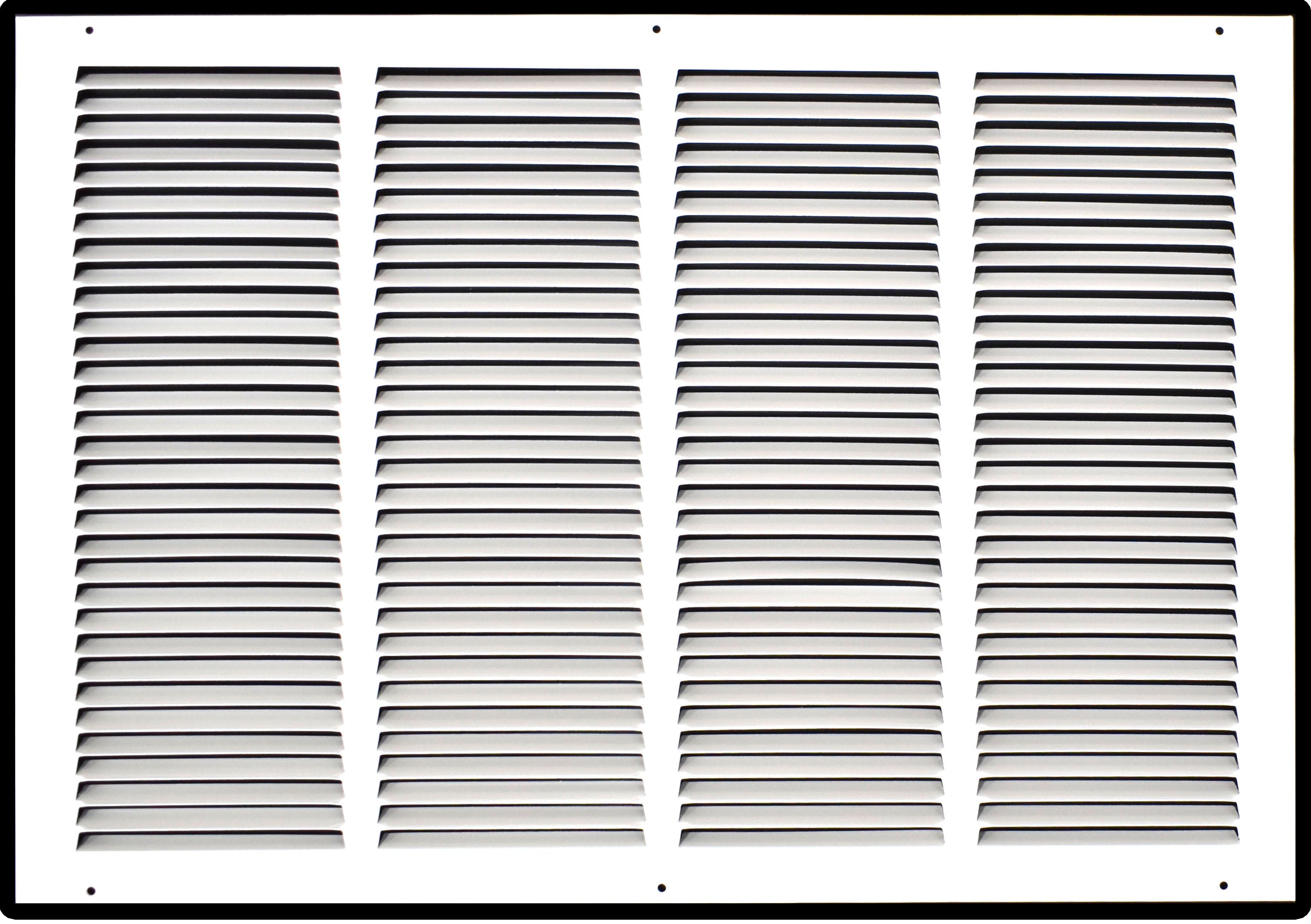 airgrilles 24" x 18" duct opening   hd steel return air grille for sidewall and ceiling 7hnd-flt-rg-wh-24x18 038775640695 - 1