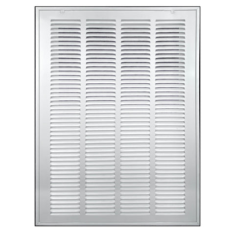 airgrilles 16" x 25" duct opening   steel return air filter grille  fixed hinged  for sidewall and ceiling hnd-fx-1rafg-wh-16x25 038775650601 - 1