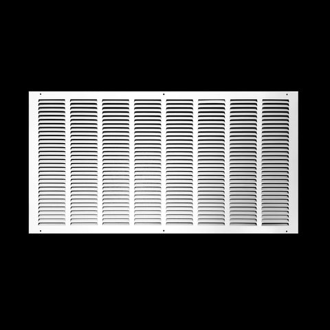 airgrilles 32" x 16" duct opening hd steel return air grille for sidewall and ceiling 7hnd-flt-rg-wh-32x16 038775640954 1