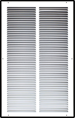 airgrilles 14" x 24" duct opening  -  hd steel return air grille for sidewall and ceiling 7hnd-flt-rg-wh-14x24 038775640671 - 1
