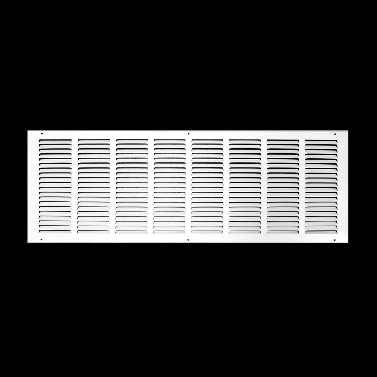 airgrilles 32" x 10" duct opening hd steel return air grille for sidewall and ceiling 7hnd-flt-rg-wh-32x10 038775640930 1