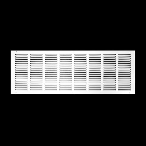 airgrilles 32" x 10" duct opening hd steel return air grille for sidewall and ceiling 7hnd-flt-rg-wh-32x10 038775640930 1