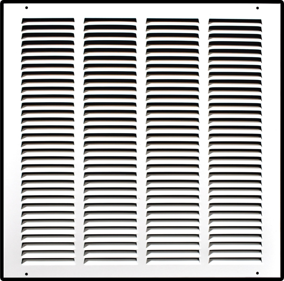airgrilles 16" x 16" duct opening  -  hd steel return air grille for sidewall and ceiling 7hnd-flt-rg-wh-16x16 038775640534 - 1