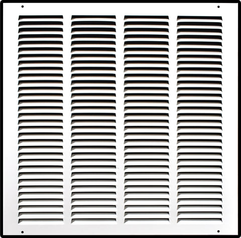 airgrilles 16" x 16" duct opening  -  hd steel return air grille for sidewall and ceiling 7hnd-flt-rg-wh-16x16 038775640534 - 1